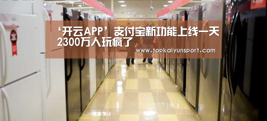 ‘开云APP’支付宝新功能上线一天 2300万人玩疯了(图1) 开云入口